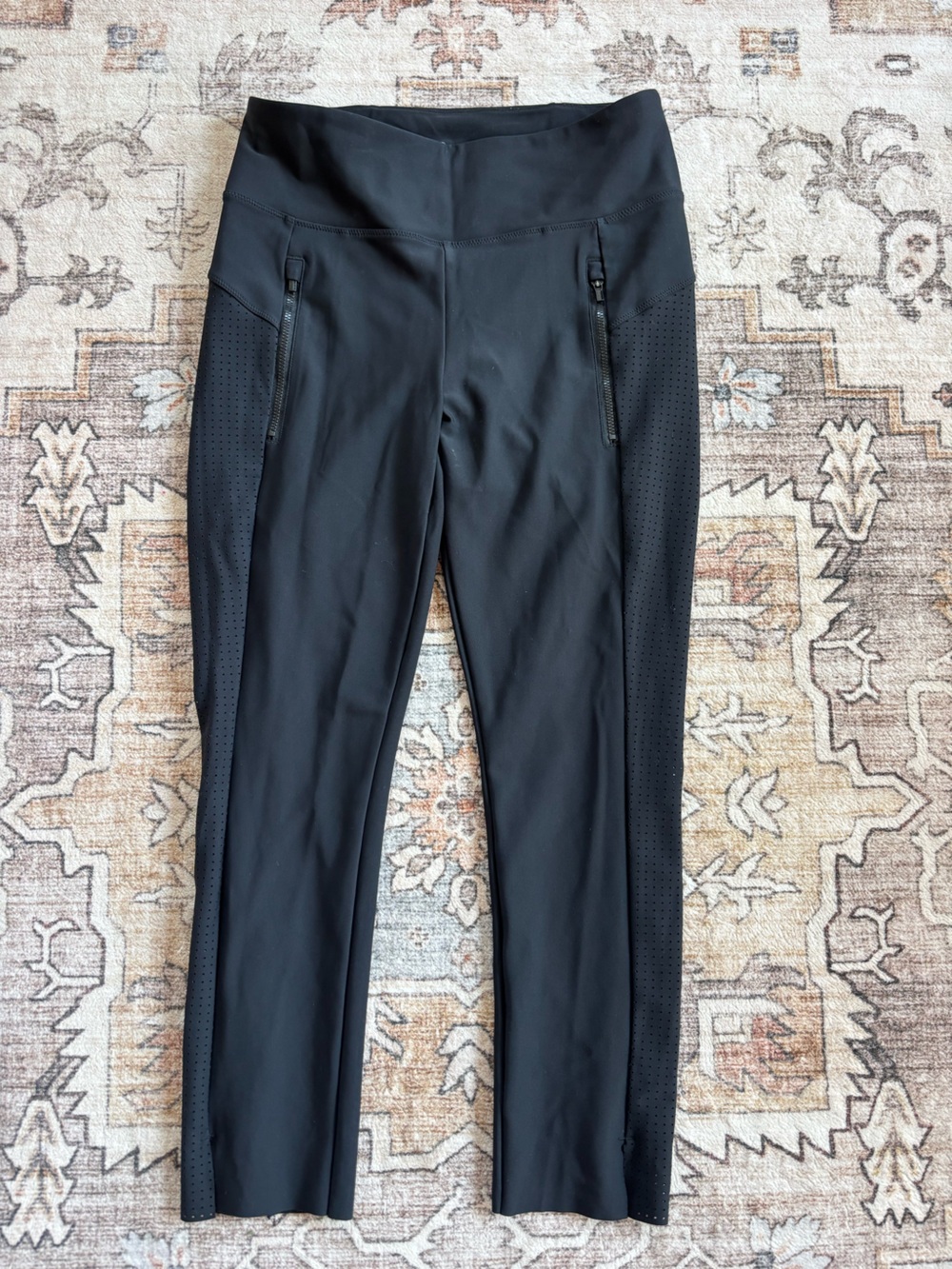 Athleta women’s  Black Performance Joggers with Perforated Side Panels